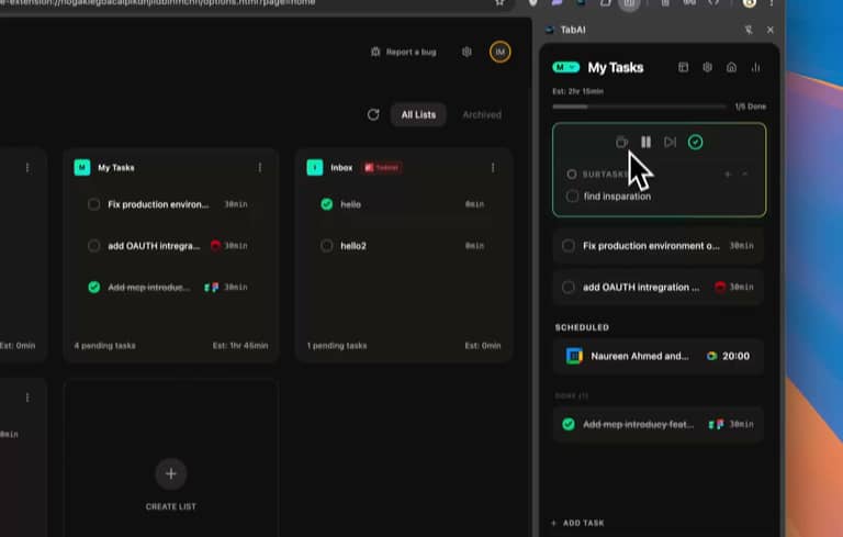 Focus Sessions & Pomodoro